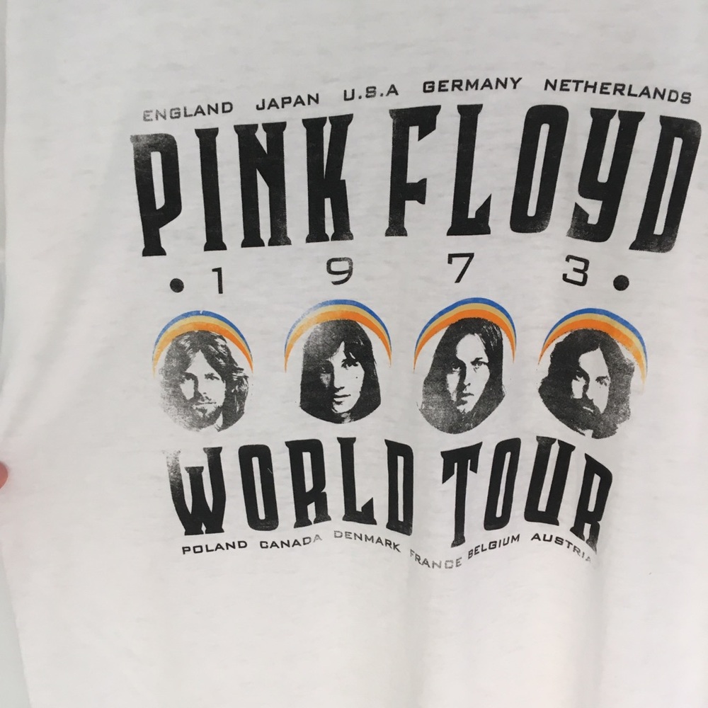 Pink Floyd Burnout Faces World Tour 1973 T-Shirt - Picture 2 of 3
